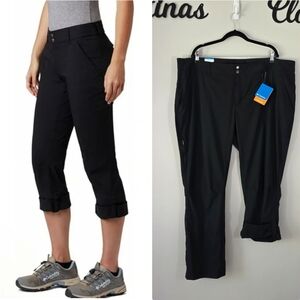 Columbia Women's Saturday Trail Straight Leg Black Pant Size 24W NWT